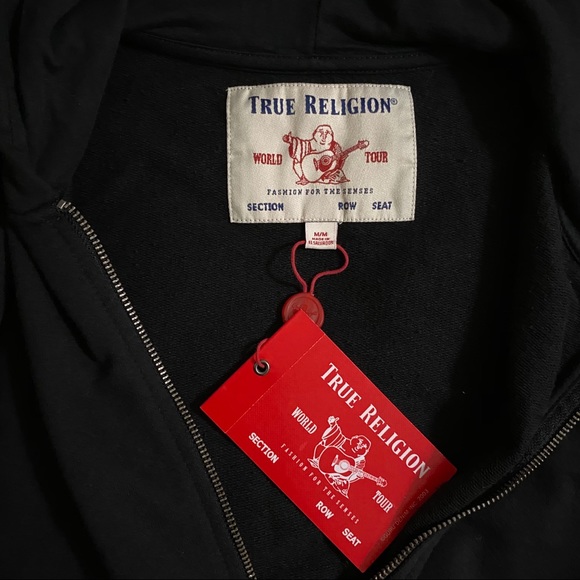 True Religion BrokenTrue Graphic Zip UP Sweatshirt - Picture 15 of 16